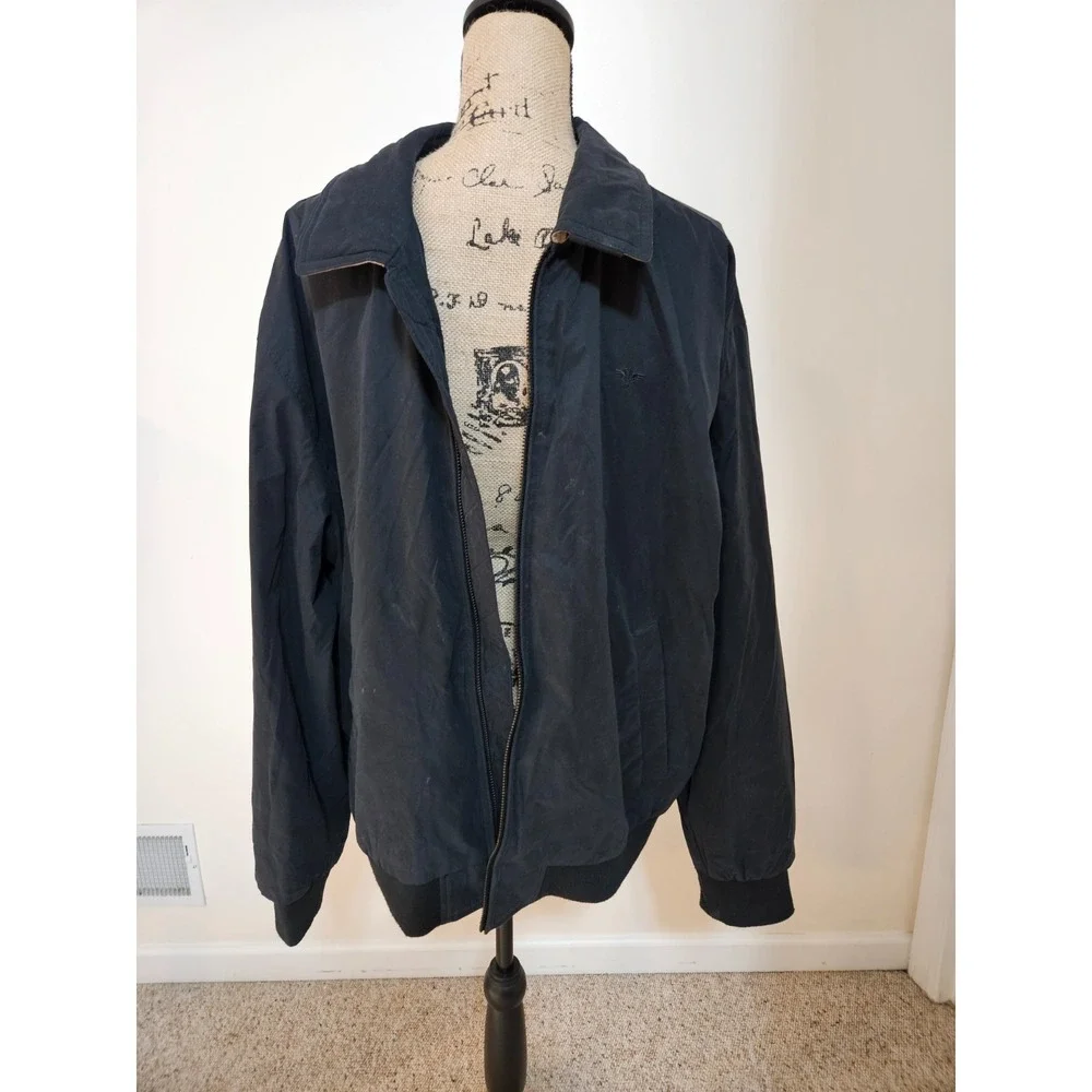 Dockers‎ Classic Harrington Jacket Navy Blue Full Zip Lightweight Mens M